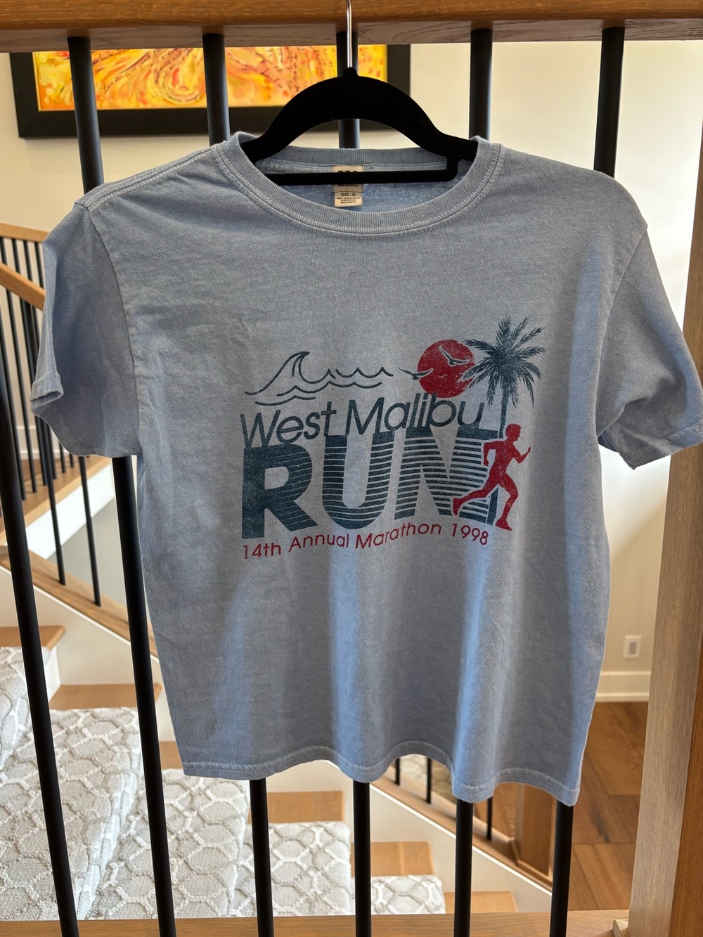 BDG Urban Outfitters Blue Malibu Running Graphic T-Shirt